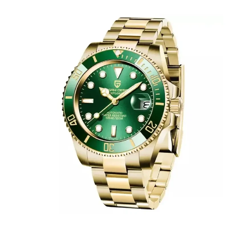 Pagani Design Submariner Automatic Green Men's Watch- PD-1661